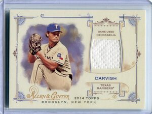 2014 Topps Allen & Ginter's Full Size Relics B FRB-YD Yu Darvish Jersey ダルビッシュ有 ジャージーカード