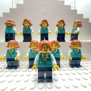 B29　レゴミニフィグ　ショップ店員　銀行員　女性　10個セット　新品未使用　LEGO社純正品