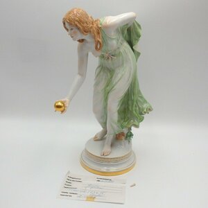 1円～ Meissen マイセン人形 ボール遊びをする少女/ボールプレイヤー 73415 フィギュリン ※同梱不可 yN04-2620326【Y商品】