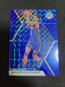 Shai Gilgeous-Alexander 2019-20 Panini Mosaic Blue Prizm /99 