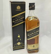 ジョニーウォーカー ブラックラベル 未開栓 JOHNNIE WALKER 12年 ブラック キャップ　40度 スコッチウイスキー MT-31_画像1