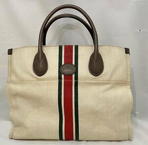 グッチ ハンドバッグ フォールダブル 生成り トート GUCCI バッグ 2WAY ショルダー アイボリー ブランド シェリーライン MT-98