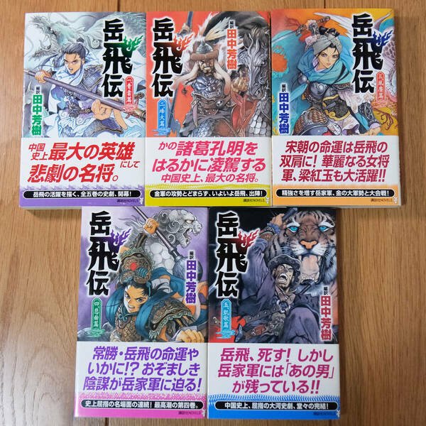 岳飛伝 田中芳樹 講談社 新書本 全5巻セット 中国史 歴史小説 時代小説