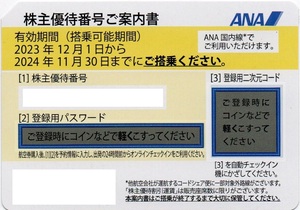 ＡＮＡ 全日空 株主優待券　２枚