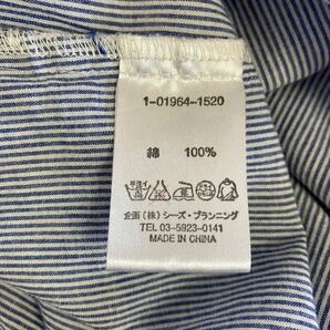 送料無料☆Drug Storesドラッグストアーズ ブルーストライプシャツ コットンシャツ 綿100% サイズ2の画像6