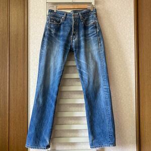 1 иен ~*Levi*s Levi's 501 джинсы мужской W30L30 редкий blank tab кнопка fly 333do Minica производства 2004 год 9 месяц производство 