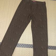 Supreme シュプリーム　パンツ Supremeロゴ　サイズ30 美品　Houndstooth Logos Pant 20AW 千鳥格子　ブラウン　ワークパンツ _画像2