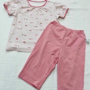 ユニクロ　半袖　パジャマ　女の子　ピンク　110サイズ　2セット