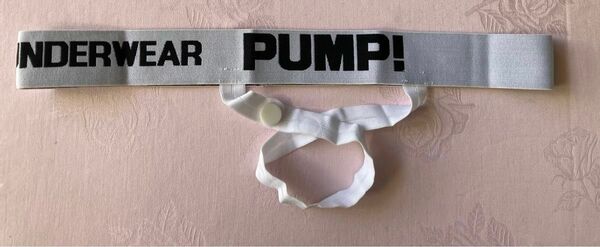 PUMP! ジョックストラップ ケツワレ オープンフロント コックリング ペニスリング C-ring 白 Lサイズ 