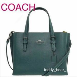 未使用に近い　美品　コーチ　COACH ショルダーバッグ　ハンドバッグ　ラグジュアリー　レザー　 モリー　トート　25 レア色　2WAY