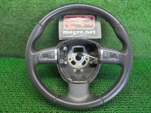 4EK4605CD2 ) アウディ A3 クワトロ ABA-8PCCZF 8P 2009年 純正レザーステアリングホイール