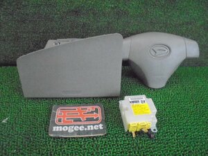 4EH9109CE5 ) ダイハツ ムーヴコンテ L575S 純正 ステアリングホーンパッド+助手席エアバックカバー+エアバックコンピューター　デンソウ