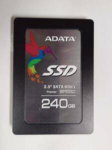 【使用時間 10時間】ADATA SP550 ASP550SS7-240GM-MI2-B 240GB 2.5インチSSD 7mm