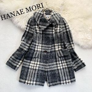 3点送料無料☆HANAE MORI　ハナエモリ　素敵　チェック　上質　コート　38