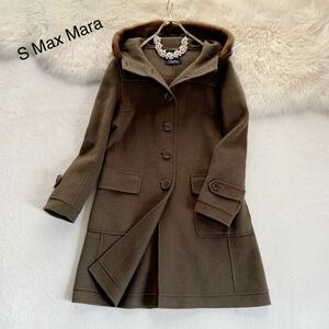 3 пункт бесплатная доставка * S Max Maraes Max Mara прекрасное качество норка мех есть Anne gola шерстяное пальто 40f-teto пальто 