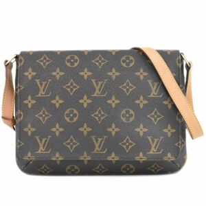 本物 ルイヴィトン LOUIS VUITTON LV ミュゼットタンゴ ショート モノグラム ショルダーバッグ ブラウン M51257