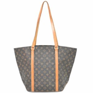 本物 ルイヴィトン LOUIS VUITTON LV サックショッピング モノグラム ショルダーバッグ トートバッグ ブラウン M51108