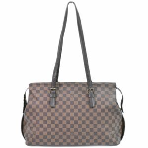 本物 ルイヴィトン LOUIS VUITTON LV チェルシー ダミエ エベヌ ショルダーバッグ トートバッグ ブラウン N51119