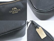 本物 コーチ COACH レザー ショルダーバッグ ポシェット ブラック 34444_画像4