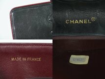 本物 シャネル CHANEL ココマーク マトラッセ チェーン ショルダーバッグ ラムスキン レザー ブラック レッド_画像9