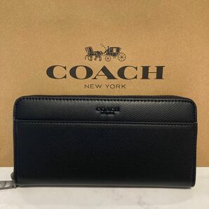 新品　COACH 長財布　コーチ　長財布　レディース　ブラック