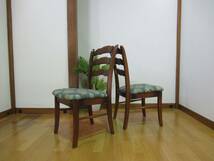 ① karimoku カリモク ダイニングチェア COLONIAL コロニアルシリーズ 木味 椅子 イス カフェ 食堂椅子 アンティークスタイル 2脚セット _画像10