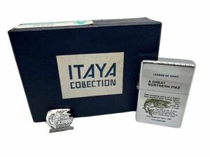 【極美品!!未使用品!!】ZIPPO　ジッポー　ITAYA COLECTION　イタヤ　A GREAT NORTHERN PIKE　ピンバッジ付　箱付　オイルライター　希少