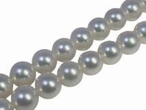 【1円スタート!!】MIKIMOTO ミキモト シルバー パール ネックレス アコヤ真珠 akoya pearls 全長約44cm 珠：6.54mm前後 トップパール3.90mm_画像4