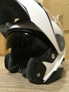 SHOEI NEO TEC システムヘルメット メタリックホワイト インナーバイザー装備 Lサイズ
