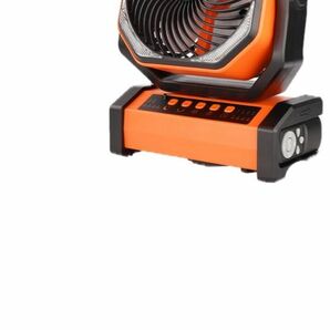 BATTERY FAN　D12　充電式扇風機　アウトドア　震災　室内　ライト付き　オレンジ色