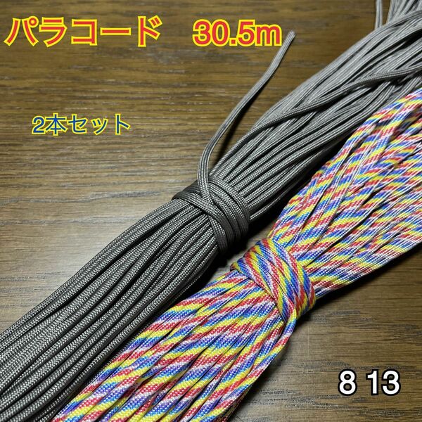 パラコード　多機能ロープ　30m 2本セット