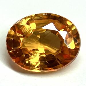 ☆天然オレンジサファイア0.335ct☆M 約4.6×3.7mm ルース 裸石 宝石 ジュエリー コランダム jewelry orange sapphire corundum