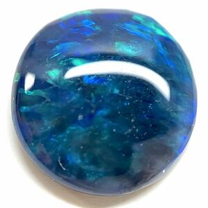 遊色効果!! ☆天然ブラックオパール0.867ct☆M 約8.2×8.0mm ルース 裸石 宝石 ジュエリー jewerly black opal