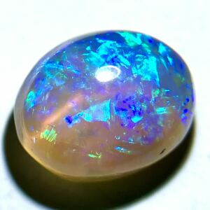 遊色効果抜群!! ☆天然オパール 3.622ct☆M ソーティング付 約10.5×8.8mm ルース 遊色 裸石 宝石 ジュエリー opal jewerly