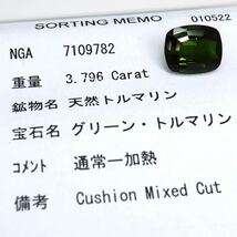 3.7ctUP!!☆天然トルマリン3.796ct☆M 約10.1×8.4mm ルース 裸石 宝石 ジュエリー tourmaline jewelry テDE0_画像3