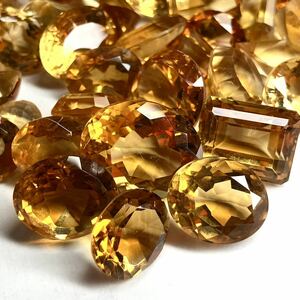 大量！！☆天然シトリン300ct☆M ルース 裸石 宝石 ジュエリー jewelry citrine 黄水晶 クォーツ S②