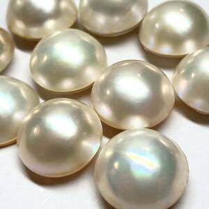 ☆マベパール10点おまとめ100ct☆m 約20g 約14.0-15.0mm パール 半円真珠 ジュエリー 裸石 宝石 pearl jewelry S