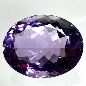 大粒！！☆天然アメジスト 26.373ct☆M 約23.0×18.0mm ルース 裸石 宝石 ジュエリー クォーツ 紫水晶 amethyst jewelry CG2-DE8