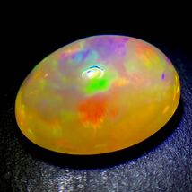  ☆天然ファイヤーオパール 3.451ct☆M 約12.4×8.9mm ルース 遊色 裸石 宝石 ジュエリー fire opal jewerly _画像2