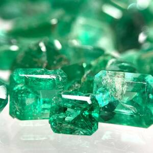 天然エメラルドおまとめ50ct☆M 約10g 裸石 宝石 ジュエリー ベリル emerald jewelry beryl 緑玉 ①