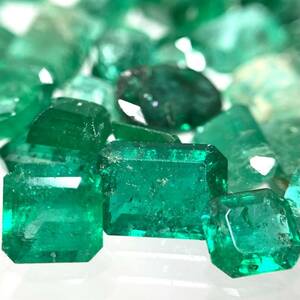 天然エメラルドおまとめ50ct☆M 約10g 裸石 宝石 ジュエリー ベリル emerald jewelry beryl 緑玉 ②