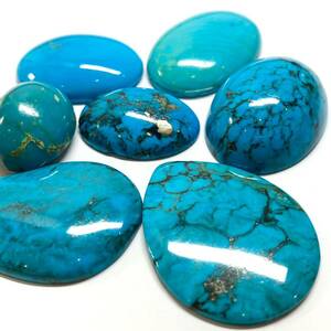 ☆天然トルコ石7点おまとめ200ct☆M約40g ルース 裸石 宝石 turquoise jewelry ターコイズ