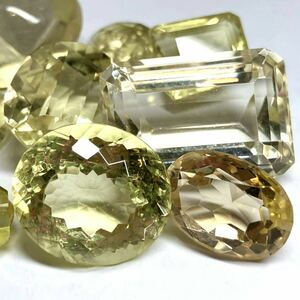 ☆天然イエロークォーツおまとめ 200ct☆J約40g ルース 裸石 宝石 ジュエリー yellow quartz jewelry 水晶 クォーツ 