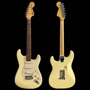 1972 год производства Vintage Fender Fender Stratocaster Large head Strato крыло USA Ricci . черный moa 