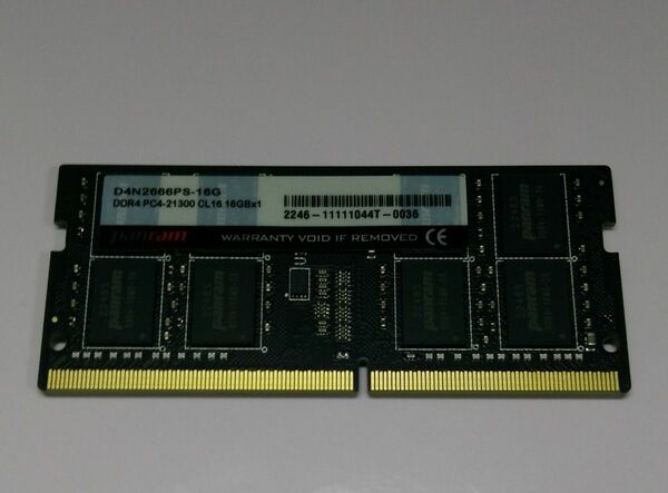 Panram PC4-21300 DDR4-2666 16GB 一枚 ノートPC用 メモリ 動作保証品