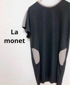 La Monet ラモネ　ワンピース　ひざ丈　フリーサイズ　ゆったり　美品
