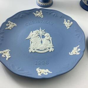 【1372】1円 WEDGWOOD ウェッジウッド ジャスパー イヤープレート 洋食器 飾り皿 小皿 花瓶 一輪挿し 陶器 まとめ クリスマス 1996の画像3