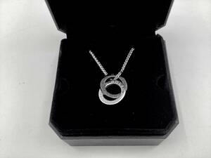 [1416]POLICE Police necklace double ring silver gray accessory box stainless steel 