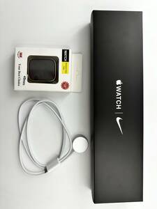 【1404】 1円 美品 Apple Watch Nike Series 7 45mm アップルウォッチ スマートウォッチ A2478 MKL53J/A NIKE ナイキ ネイビーゴールド