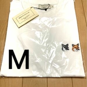 ⑦ M メゾンキツネ　ダブルフォックス　半袖Tシャツ　白